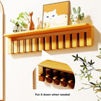 Wall Mounted Piano Key Hanger | Flip Style Hook | Entrance Wall Art Hook, Made of Oak Wood (3 Times Painted, 4 Times Polished) (Tray Beech, 10Hooks)
