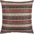 Boho Throw Pillow Covers Burgundy Red and Black Kilim - 20 x 20 Inches Decorative Diwan Pillows, Hippy Room Decor for Couch, Bohemian Outdoor Case for Farmhouse, Ethnic Shams, Patio