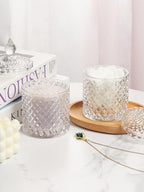 Jenseits 2-Pack Crystal Apothecary Jars with Lid, Cotton Ball Holders and Qtip Holder for Home Decor