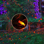 WATERGLIDE 2 Pack 50 LED Outdoor Halloween Lights, 16 FT Mini String Light with 8 Modes, Waterproof Battery Operated Tree Lights for Indoor Outdoor Patio Garden Party Wedding Decoration, Orange