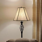 TOOTOO STAR Bell Lamp Shades, 6.5"x13"x10.5"(Spider) Rectangle Modern Lampshade for Table and Floor Lamps, Fabric Linen Hand Crafted, Assembly Required