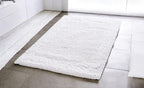 Savi Home Bath Mat Rug 17"x24" White, 100% Pure Cotton, Super Soft Bath Rugs, Plush & Absorbent, Hand Tufted Heavy Weight Construction, Full Reversible Step Out Rugs