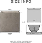 Kante 10 Inch Square Concrete Planter for Outdoor Indoor Home Patio Garden, Large Plant Pot with Drainage Hole and Rubber Plug, Weathered Concrete