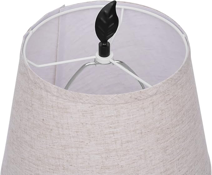 Eapmic Table Lamp with USB Ports,Bedside End Table Lamp Traditional Nightstand Desk Lamp Large Retro Leaf Lamp for Living Bedroom Office (Retro)