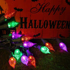 Halloween String Lights 19ft 70 LED Fairy Lights ETL Certified for Indoor Outdoor Patio Xmas Tree Party Decor Orange Purple Green Color Lights Halloween
