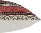Tapestry Stylish Red-Black 14"x24" Lumbar Pillow Cover Sham Ethnic Kilim Pattern Throw Decorative for Home Office Decor, Sofa, Couch, Porch, Patio, Window Seat
