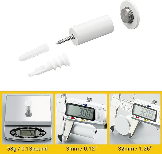 SAYAYO White Hooks for Hanging, Heavy Duty Towel Hooks for Bathrooms, Modern Coat Hook SUS 304 Stainless Steel Robe Hook 4 Pcs