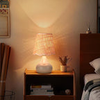 Blue Small Touch Control Table Lamp for Bedroom, Blue Bedside Lamps for Nightstand,Cute Mini Small Table Lamps for Small Spaces with Scalloped Shade for Kitchen Counter,Bookshelf,Living Room