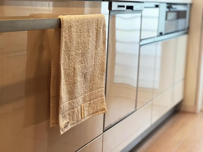 【Proof of Purity】 Hand Towel, 14 x 28 inch, 100% Organic Cotton, Double-Ply Yarn 30/2, Oeko-Tex Class 1, Loop-Dense, Made in Japan,Ivory, Pack of 2