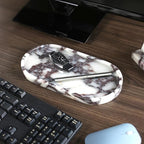 100% Natural Luxury Calaccata Viola Marble Small Hand Towel Tray Holder Organizer, Makeup Bathroom Holder