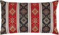 Tapestry Gobelin Red-Black 14"x24" Lumbar Pillow Cover Sham Ethnic Kilim Pattern Throw Decorative for Home Office Decor, Sofa, Couch, Porch, Patio, Window Seat