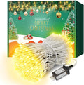 Christmas Lights with 300 LEDs, 100FT Connectable Plug in Fairy String Lights for Outdoor Tree and Indoor Décor, 8 Modes & Timer, IP65 Waterproof Lights for Yard Garden Decor (Warm White)
