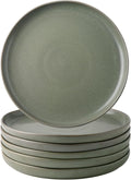 AmorArc Ceramic Dinner Plates Set of 6, Wavy Rim 10.5 Inch Stoneware Dish Set, Large Dinnerware Plates for Kitchen-Microwave&Dishwasher Safe, Scratch Resistant-Reactive Glaze Matte