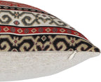 Tapestry Stylish Red-Black 12"x20" Lumbar Pillow Cover Sham Ethnic Kilim Aztec Pattern Throw Decorative for Home Decor, Sofa, Couch, Porch, Patio, Veranda