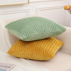 Simmore Decorative Throw Pillow Covers 26x26 Set of 2, Soft Natural Plush Flannel Double-Sided Fluffy Couch Pillow Covers for Sofa Living Room, Sage Green