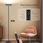 SUNMORY Floor Lamps for Living Room, 28W Bright LED Floor Lamp with 2 Rotatable Lights & Remote Control, 74" Dimmable Tall Standing Lamp, Modern Reading Torchiere Corner Lamp for Bedroom Office, Black