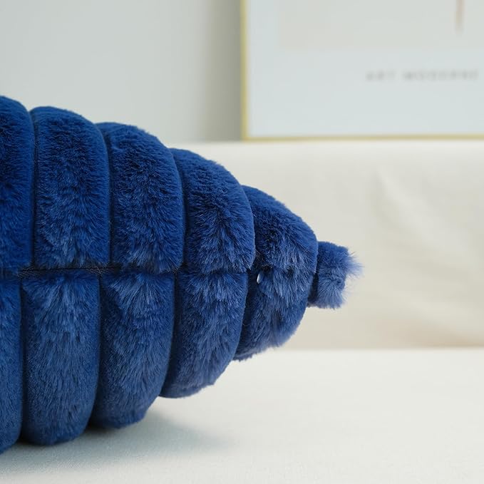 JOJUSIS Pack of 2 Faux Fur Plush Decorative Throw Pillow Covers Couch Cushion Case Soft Pillowcases (Navy Blue, 16 x 16-Inch)
