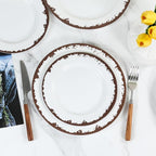 Melamine Dinnerware Set-12 Piece Melamine Plates and Bowls Set for 4,Lightweight yet Durable Dish Set,Camping/RV Unbreakable Serving Dishes, Dishwasher Safe, Off White