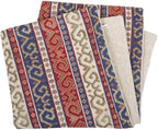 Kilim Throw Pillow Covers Red and Blue - 18 x 18 Inches Decorative Moroccan Pillows, Boho Room Decor for Couch, Bohemian Square Case for Farmhouse, Ethnic Shams, Aztec, Patio, Porch