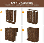 TQVAI Literature Organizer, Heavy Duty 48 Compartments Countertop Mail Organizer with Adjustable Shelves, Wooden Desk Paper Storage Organizer, Mailboxes Cubbies for Office, Classroom, Anqitue