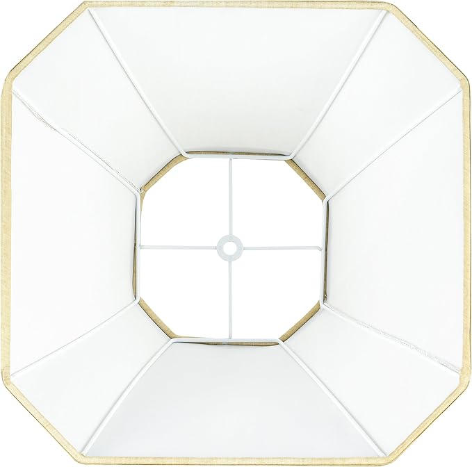GO&SO Gold Bell Lamp Shades Set of 1 Fabric Lampshade, 6.5"Top x 13"Bottom x 11.2"Slant Height x 10.5''Vertical Height,(Spider) Modern Lamp Shade For Table & Floor Lamp Shade Replacement,Easy Assembly