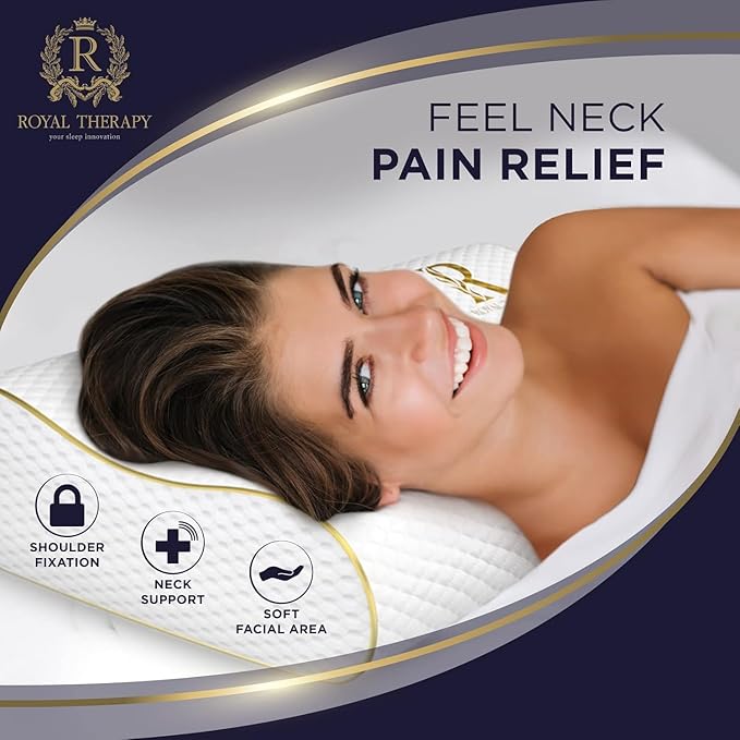 2-Pack Travel Memory Foam Pillow, Camping, Cervical for Pain, Contour, Pillow for Neck and Shoulder, Neck
