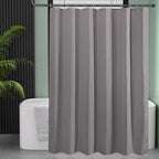 AmazerBath Extra Long Shower Curtain Waffle, Heavy Duty Fabric Shower Curtains with Waffle Weave Hotel Quality Bathroom Shower Curtains, 72 x 84 Inches (Grey)