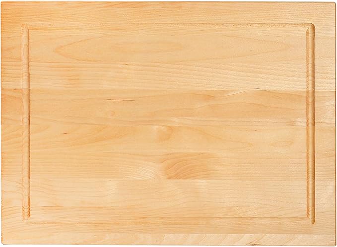 CONSDAN Wood Cutting Board for Kitchen, 16 x 12, Soild Birch Wood, Edge Grain, Chopping Board, Butcher Block with Juice Groove, Prefinished with Food-Safe Oil, 3/4" thick