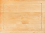 CONSDAN Wood Cutting Board for Kitchen, 16 x 12, Soild Birch Wood, Edge Grain, Chopping Board, Butcher Block with Juice Groove, Prefinished with Food-Safe Oil, 3/4" thick