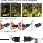 ST40 20Ft LED Outdoor String Lights with 22 Edison Shatterproof Bulbs, C9/E17 Screw Base, Waterproof Commercial Grade Patio Lights UL Listed for Outside Backyard Garden Bistro Porch Decor-Brown