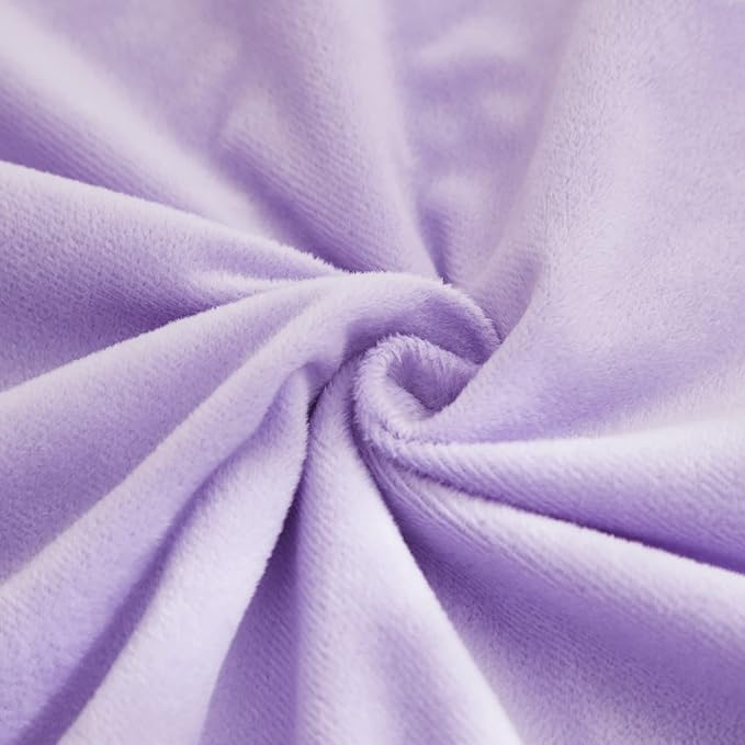 JAUXIO Diamond Pinch Pleated Crystal Velvet Pillowcases 2 Pack Solid Pintuck Throw Cushion Cover for Home Decor Hidden Zipper Closure (Lilac, King)