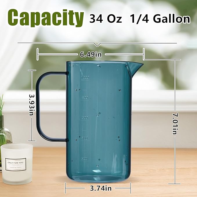 ZXJ Plastic Watering Can - Measuring Cup Style - 1/4 Gallon