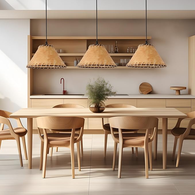 3 Pack Farmhouse Style Industrial Pendant Light,Empire Shape Chandelier,Kitchen Island Vintage Barn Hanging Pendant Lighting,Hanging Lighting Fixture Over Sink for Dining Room
