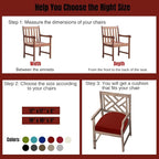 idee-home Outdoor Chair Cushions Set of 4, Thick 17" x 17" x 3" Patio Chair Cushions for Outdoor Furniture Waterproof with Ties, Seat Cushion, Patio Chair Pads Dining Chair Spice