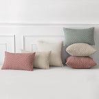 MIULEE Pack of 2 Decorative Lumbar Throw Pillow Covers 12x20 Inch Soft Boho Striped Textured Corduroy Pillow Covers Modern Farmhouse Home Decor for Couch Bed Sofa Living Room Blush Pink