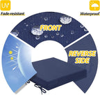 AAAAAcessories Outdoor Seat Cushions for Chairs, Waterproof, Fade-Resistant Patio Furniture Replacement Cushions, 18" x 18" x 2", Set of 2, Navy Blue