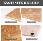 Natural Marble Cutting Boards for Kitchen - 12" x 8" Multi-Purpose Pastry Marble Tray Cheese Board Marble Slab for Counter, Bathroom Perfume Tray Jewelry Candle Plate (Light Emperador)