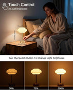 9" Mini Cordless Table Lamp with Cloud-Shaped, Small Rechargeable Battery Operated Lamps, 3-Way Touch Dimmer, Portable Brass Bedside Night Light for Restaurant Dining Kitchen Bathroom Patio Side Table