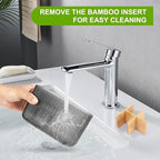 Black Bathroom Accessories - 5 Slots Toothbrush Holders for Bathrooms Sink Organizer Countertop Kids Bathroom Storage Caddy Decor