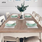 AELS Melamine Dinnerware Set of 12 Pcs Dinner Dishes Set for Indoor and Outdoor Use, Dishwasher Safe, Lightweight Unbreakable, BPA Free, Sage Green