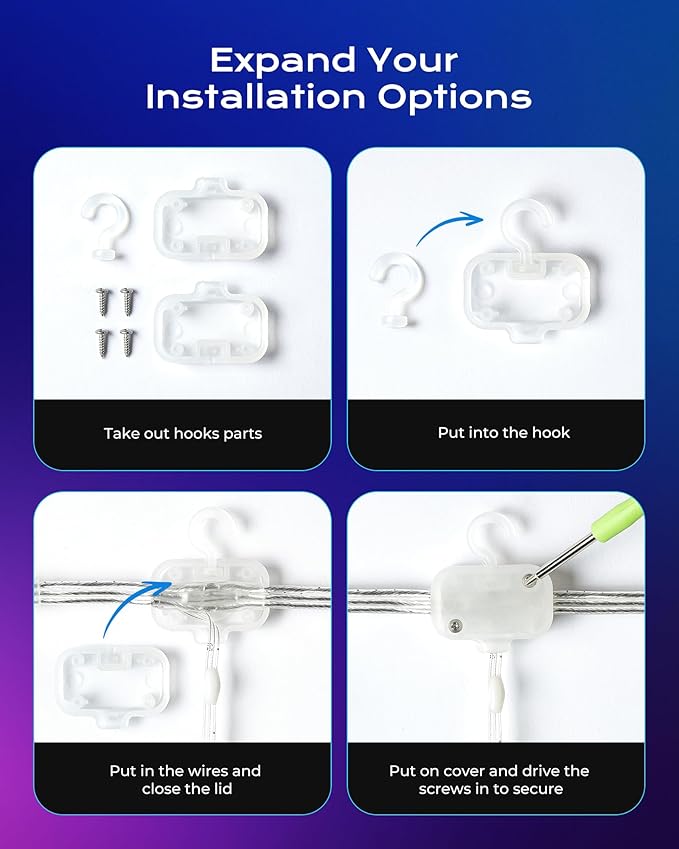 1600 RGBIC LEDs Smart Curtain Lights with DIY GIF, 6.6x6.6ft Color Changing Christmas Wall Lightss with APP, IP65 Waterproof String Fairy Lightss for Indoor Outdoor Bedroom Window Garage