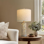 22" Dual Light Table Lamps Set of 2, Touch Lamp with 3-Level Dimming, Lamps for Bedroom with USB A+C Charging Ports, Farmhouse Lamps for Living Room and Night Stands