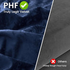 PHF Truly Velvet Euro Sham, 26"x 26",No Insert, 2 Pack Color Gradient Euro Throw Pillow Covers, Ultra Soft Cozy European Pillow Covers for Luxurious Home Decorative, No Shedding, No Pilling, Navy Blue