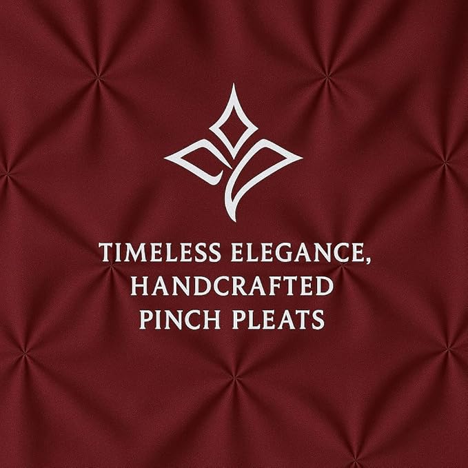 King Pillow Shams Set of 2 Burgundy 20x36 Pinch Pleated Pillow Shams Hotel Quality 100% Egyptian Cotton 600 Thread Count Gorgeous Decorative Pinch King Pillow Sham Set