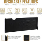 RAPTUROUS Adjustable Drawer Dividers 6 Pack, 4” High, 11-17” Long, Dresser Drawer Organizer for Bedroom, Closet, Kitchen, Nursery, Office, Strong Hold, Soft Foam Edges, Black