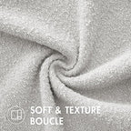 MIULEE 18x18 Inch Decorative Pillow Covers for Couch Bed Set of 2 Textured Boucle Neutral Winter Throw Pillows Light Grey Accent Solid Cushion Pillowcases Sofa Livingroom Home Decor