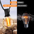 OHLUX 60FT Solar Globe String Lights Outdoor, Shatterproof Solar Patio Lights with Remote, 27 Dimmable G40 LED Filament Bulbs, 2200K Soft Warm White Edison Hanging Light for Outside Backyard Deck