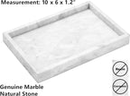 10" x 6" Moreast Real Natural Marble Vanity Tray, Genuine Marble Storage Tray for Home Decor, Large Stone Tray for Bathroom/Kitchen/Vanity/Dresser, Non-Resin/Non-Ceramic, 10 x 6 inch