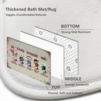 Halloween Horror Bathroom Decor Set with Creepy Cartoon Shower Curtain and Mats, 4-Piece Scary Bathroom Sets, Waterproof Curtain with Hooks, Non-Slip Rug Set for Spooky Decor