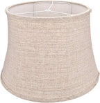 Tootoo Star Brown Large Drum Lamp Shade for Chandeliers Floor Light and Table Lamp,12x16x11" Spider,Fabric Natural Linen Hand Crafted (Brown)